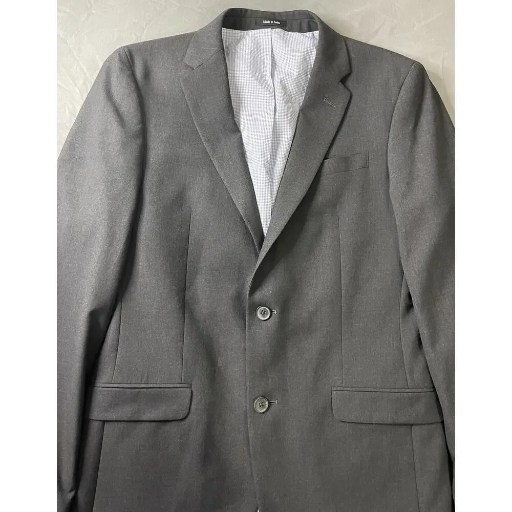 Egara Gray Skinny Fit Stretch Blazer Jacket Men’s 40L Excellent Condition